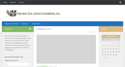 Desktop Screenshot of harvestforchristinc.org