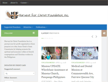Tablet Screenshot of harvestforchristinc.org